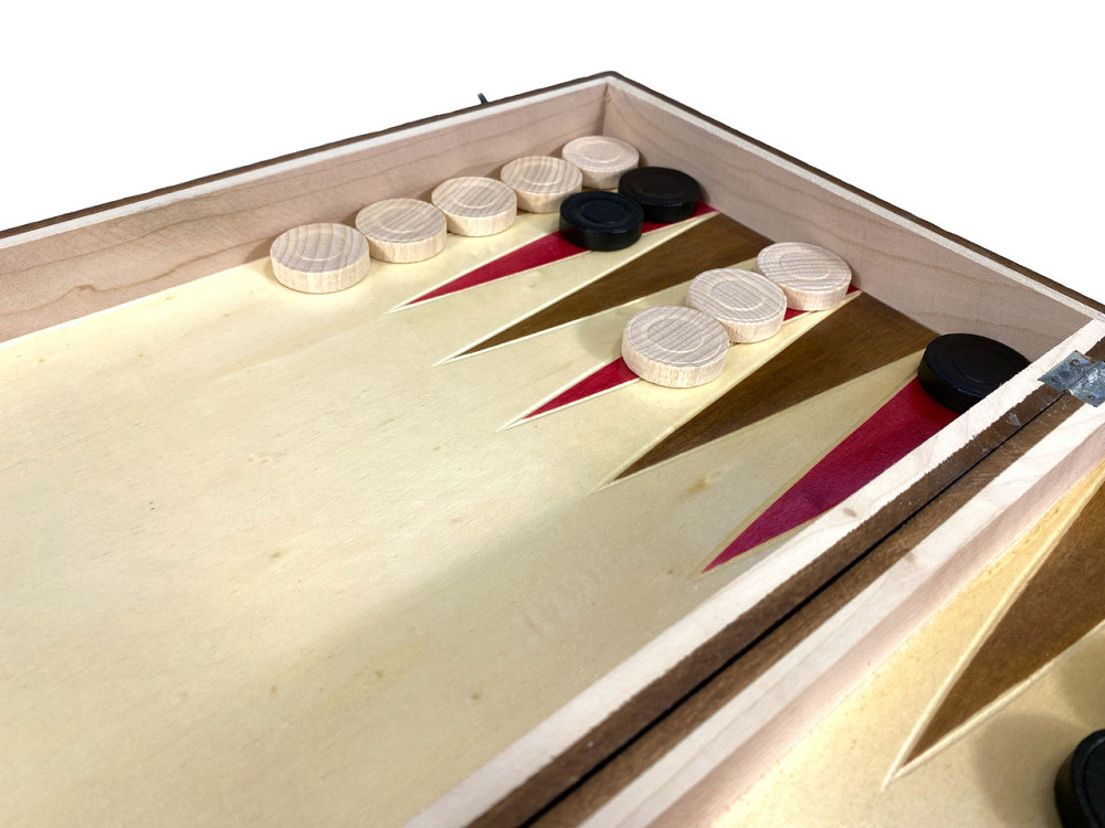 Шахматы, шашки, нарды, шахматная доска для игор 3 в 1 из натурального дерева размер 44.5х44.5 см (XL) Каменец-Подольский - изображение 4