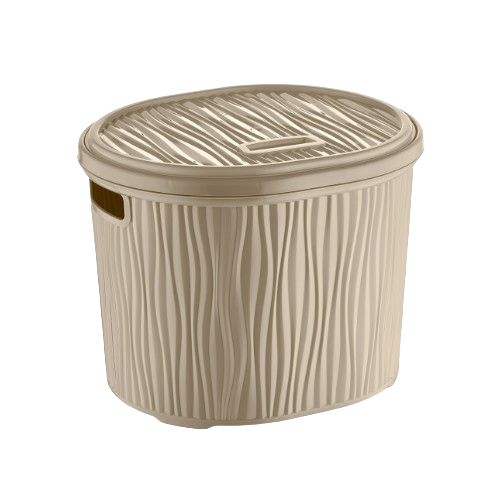 Кошик 17л з кришкою бежевий Хвиля Wavy ELIF Житомир