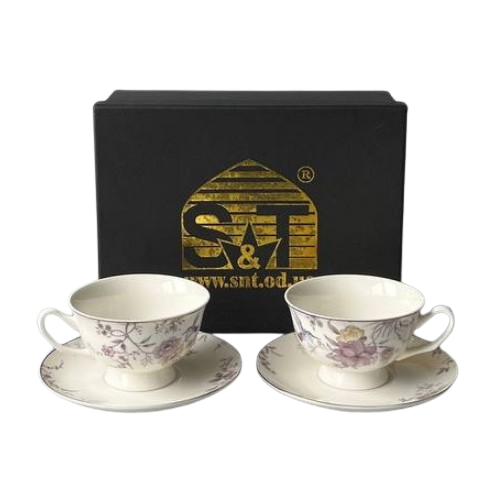 Набір чайний Аліот 4 предмети (ч.220мл + блюдце) 157-01-00 S&T Житомир - фото 1