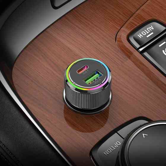 Автомобільний зарядний пристрій HOCO Guerrero Black Київ