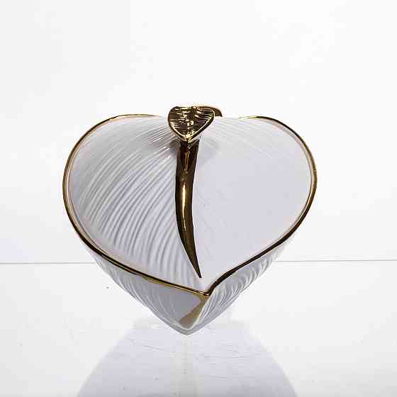 Yiwu Супниця 800 (мл) каструля 26×18×14 (см) з кришкою Білий з золотом Коломия