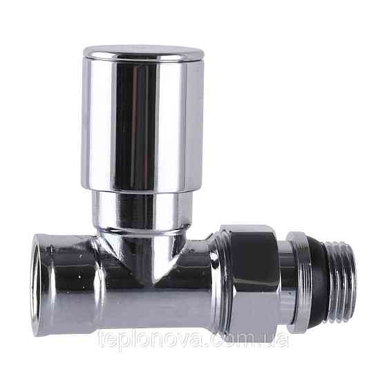 Кран вентильний прямий з американкою SOLOMON 1/2" CHROM 1875 з ущільнювачем Чернівці