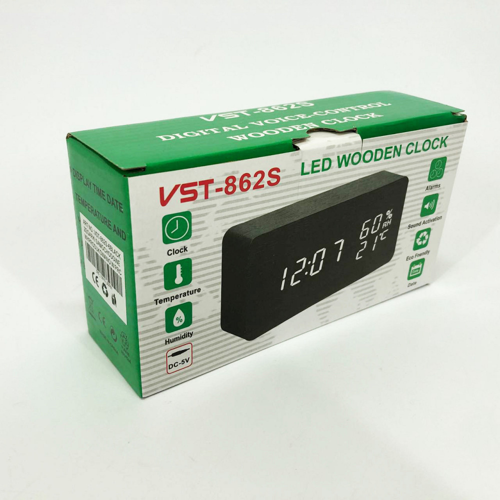 Практичные электронные часы VST-862S-6, Настольные часы с MT-165 автоматической подсветкой Киев - изображение 4