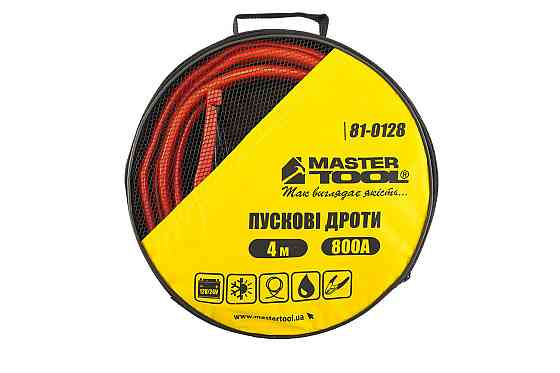 Дроти пускові MASTERTOOL 800А/12V/24V 4 м t до -40°C сумка для зберігання 81-0128 Коломыя
