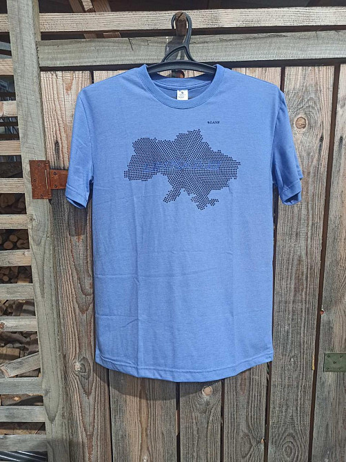 Футболка чоловіча Lans 12/049 M, L, XL, XXL, 3XL, 4XL, Синій Київ - фото 1