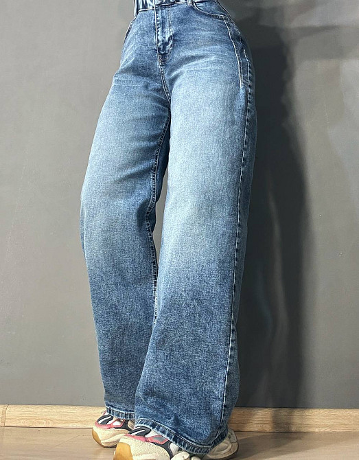 Джинсы женские Its Basic 2507-4 wide leg палаццо стрейчевые голубые, голубой, 48, 48, 100 см, 128 см Киев - изображение 4