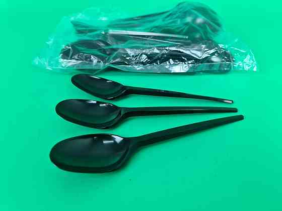 Ложка столова одноразова чорна Андрекс (100 шт.) Харків