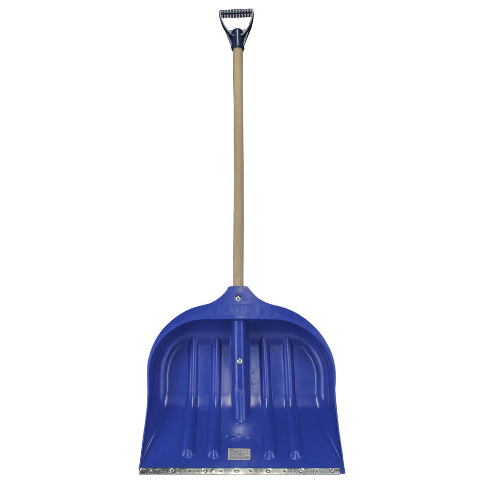 Grad Лопата для снега/зерна пластиковая с оцинкованной планкой Strong 490×495мм с деревянным че Коломия - фото 2