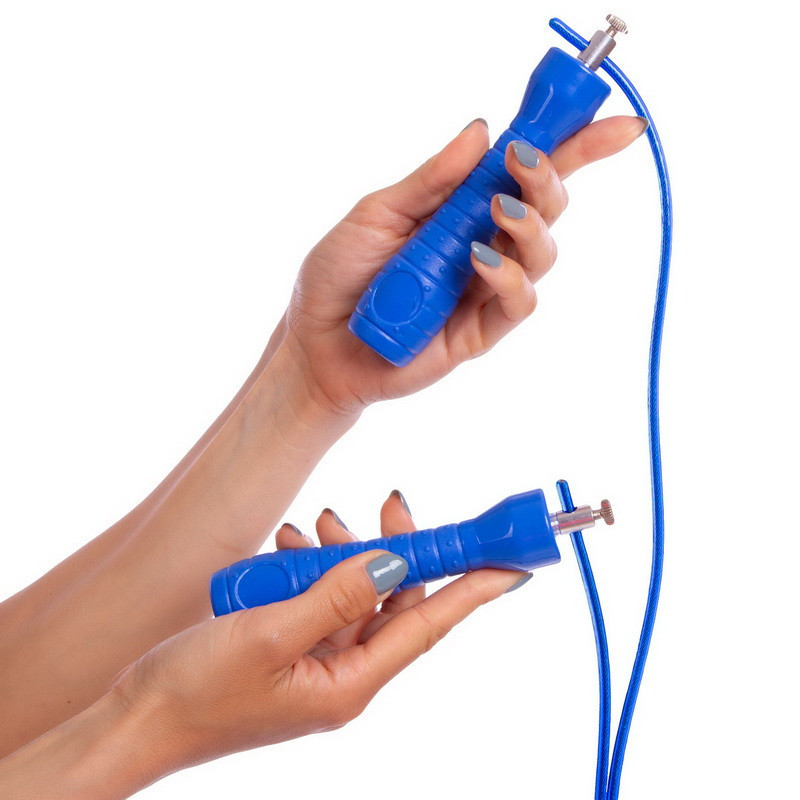 Скакалка скоростная Кроссфит co стальным тросом FI-4384 Вишнёвое - изображение 7