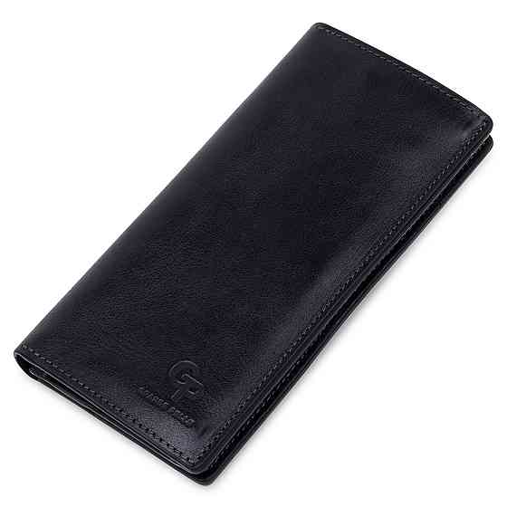 Вертикальное кожаное портмоне унисекс Синий (GRANDE PELLE) Киев