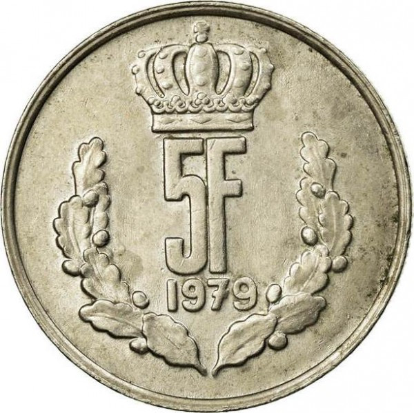 Монета 5 франков. 1979 год, Люксембург Полтава - изображение 1
