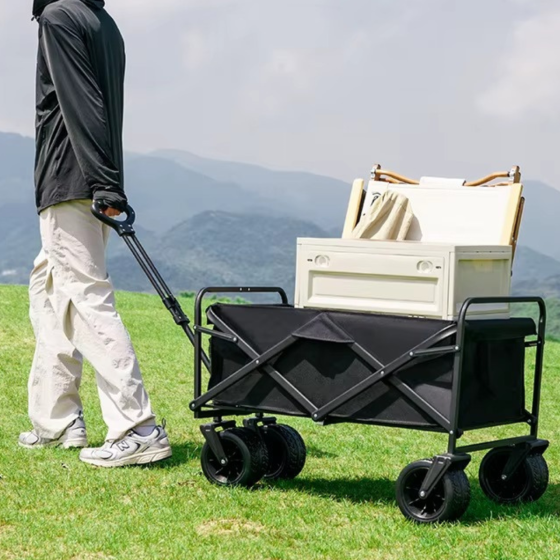 Візок складаний на 90 л для транспортування речей і продуктів, універсальний для походів у магазин, кемпінг, перевезення Кам'янець-Подільський