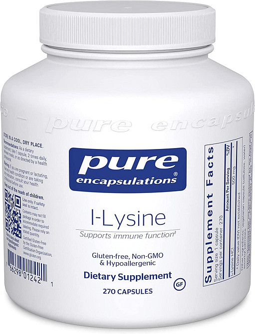 L-лізин підтримка імунітету Pure Encapsulations l-Lysine 270 капс Київ - фото 1
