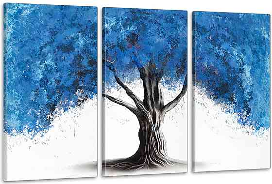 Модульна картина у вітальню/ спальню   Синє дерево       ART-158_3A 100х150 см Київ