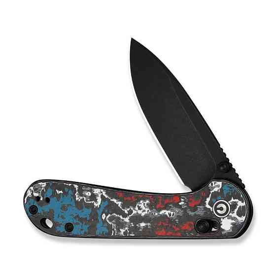 Ніж складаний кишеньковий Civivi Elementum (Crossbar Lock), (7.51 см) CPM S35VN / Nebula FatCarbon Fiber чорний/червоний/синій/білий Київ