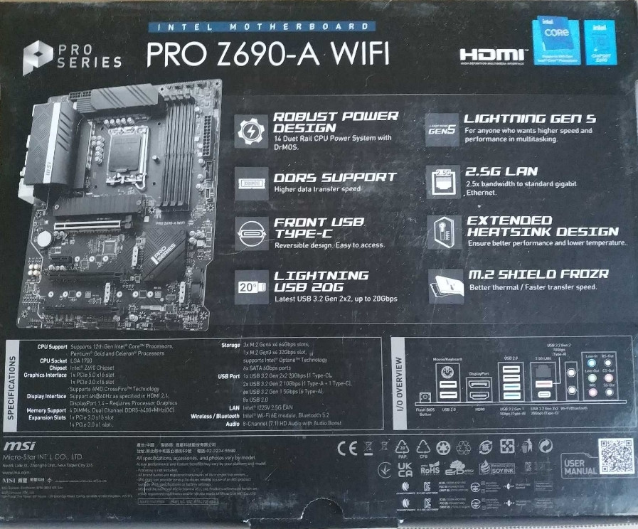 МОЩЬ! MSI PRO Z690-A WIFI | DDR5 | Intel, LGA 1700 | Київ - фото 6