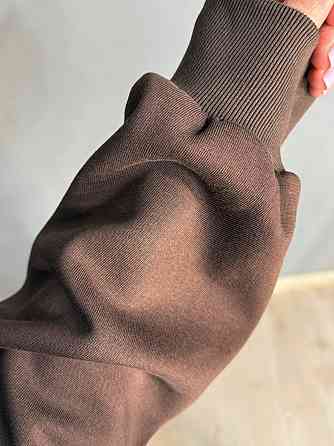 Свитшот женский A-N 30070-1 базовый оверсайз однотонный, коричневый, one size Киев