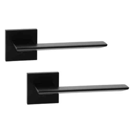 Ручка для дверей квадратной розетке Кедр Ультра 21.175 черный матовий Киев