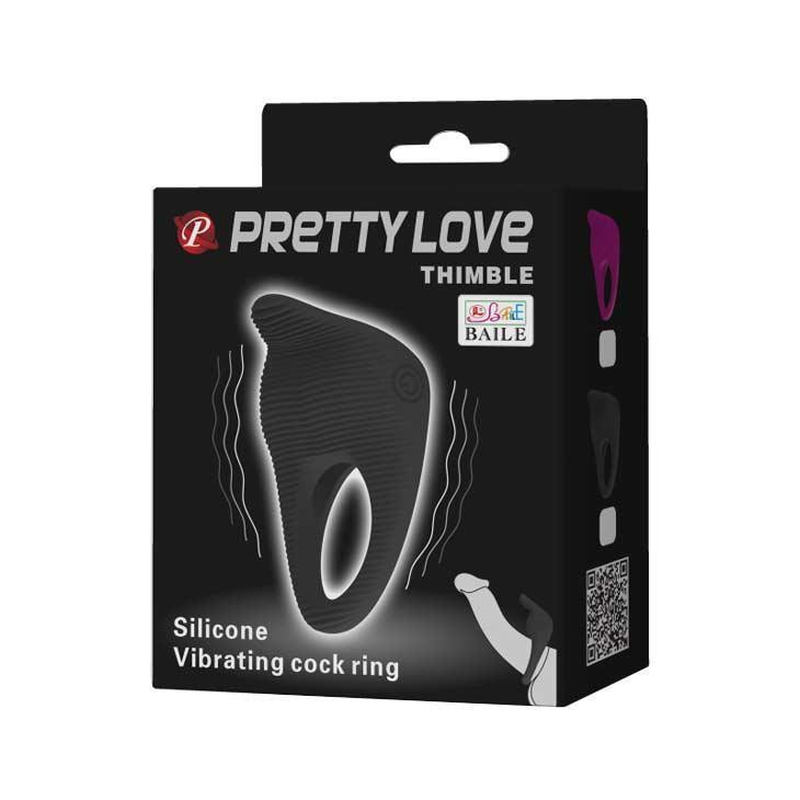 Ерекційне кільце - Pretty Love Thimble Cock Ring Black Sex Aura Київ - фото 8