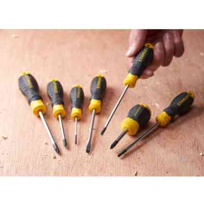 Отвертка Stanley Cushion Grip, SL4x100мм, с параллельным жалом. (STHT16195-0) Винница