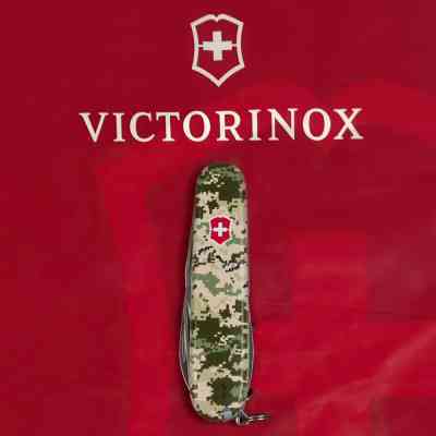 Нож Victorinox Spartan Army 91 мм Піксель + Лого (1.3603.3_W3941p) Винница