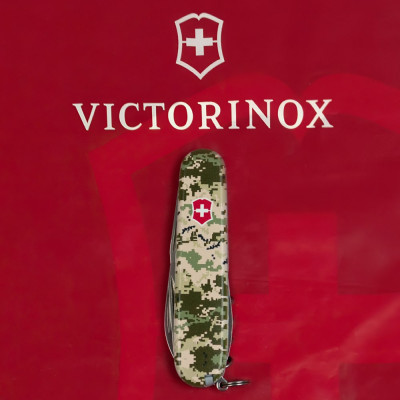 Нож Victorinox Spartan Army 91 мм Піксель + Лого (1.3603.3_W3941p) Винница - изображение 4