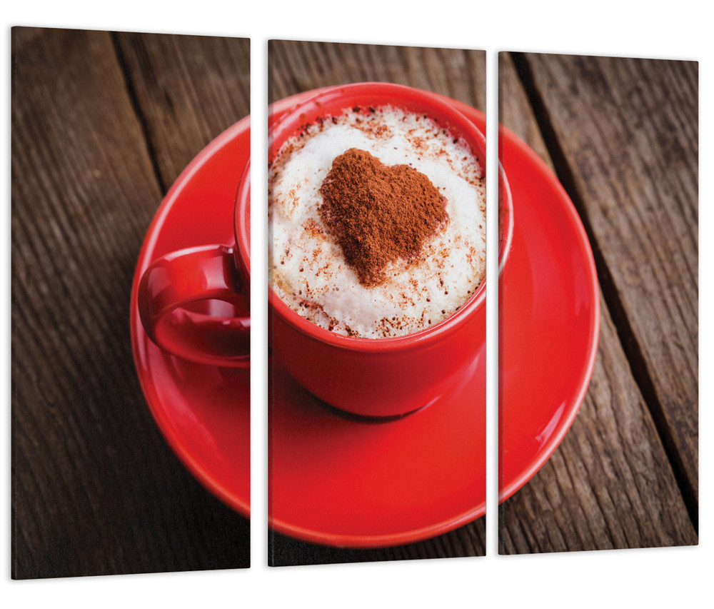 Модульная картина Капучино Сердце Art-25_XXL 53x100 см Киев - изображение 1