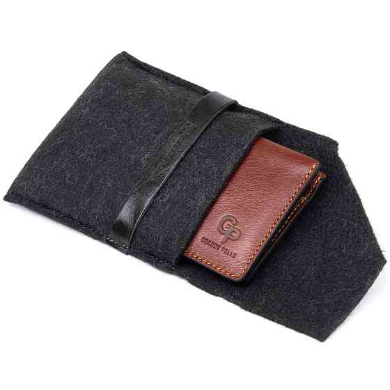 Горизонтальне портмоне в гладкій шкірі на магнітах GRANDE PELLE 11308 Коричневе Київ