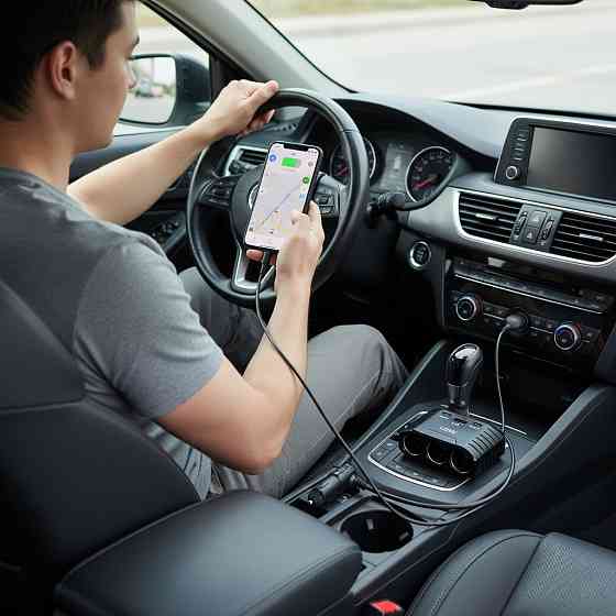 Автомобільний розгалужувач прикурювача (USB+2хType-C) 120W,CTC-604 SBR Київ