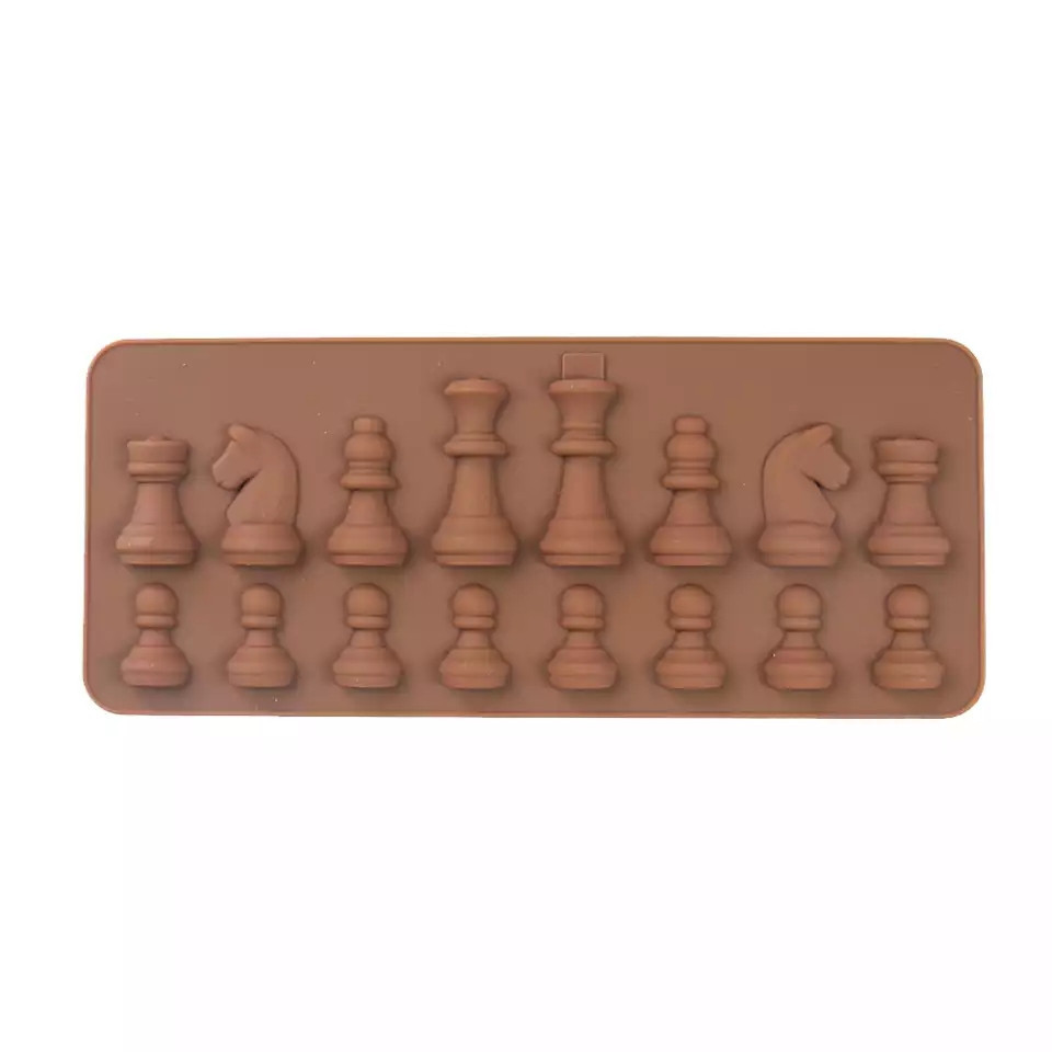 Молд силиконовый Шахматы 205 на 85 мм коричневый Киев - изображение 5
