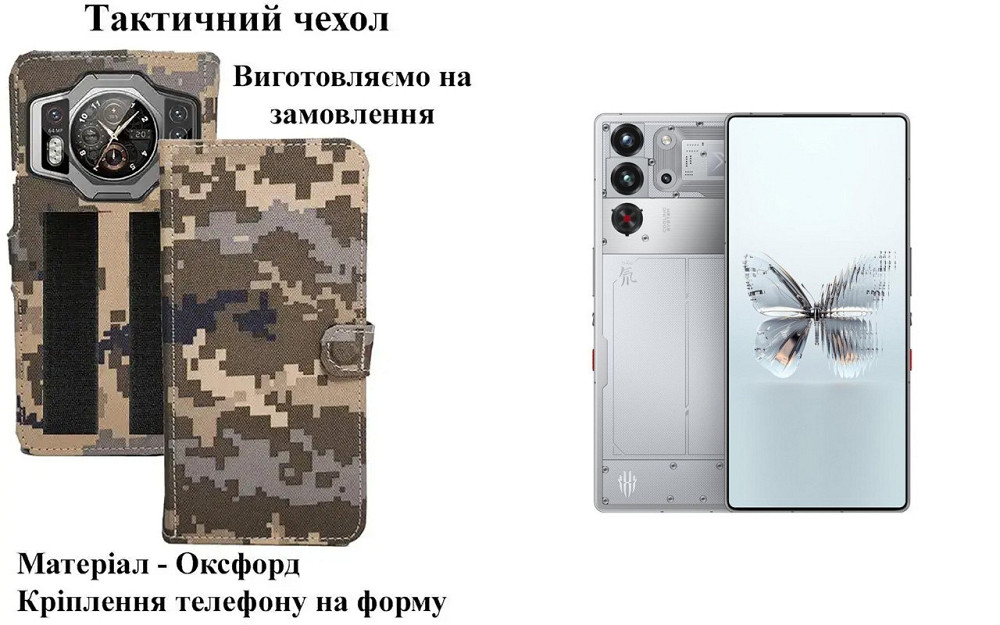 Тактичний чохол для Ulefone Armor 15, Armor 17 Pro, кріпиться до спорядження на липучці Київ - фото 1