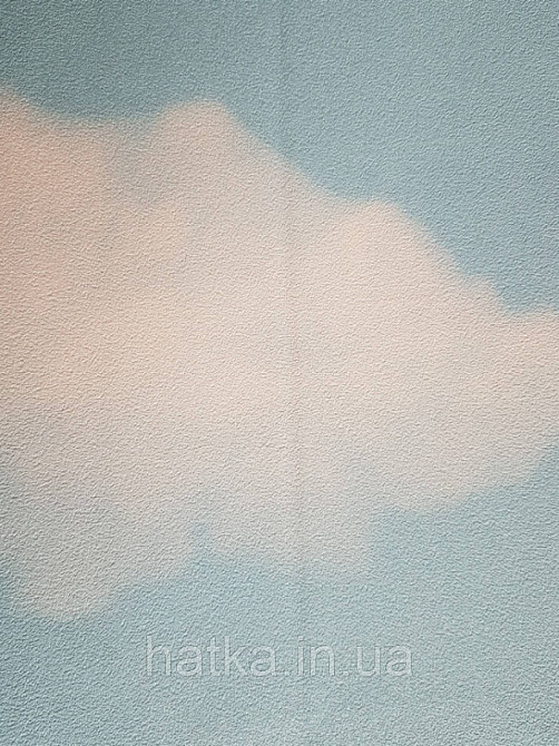 Шпалери вінілові на флізеліні AdaWall Ada Kids метрові дитячі небо з хмарами великі білі на яскраво-блакитному Київ - фото 3