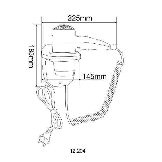 Фен HOTEC 12.204 ABS White (000020849) Киев
