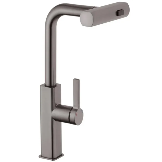 Кухонный смеситель с выдвижным изливом Mixxus Premium HAMMER 014 GRAPHITE (MI6955) Харьков