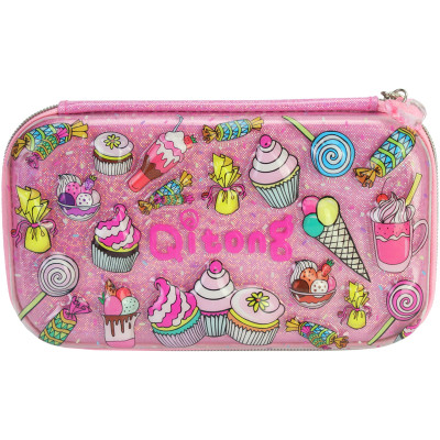 Пенал Cool For School с тиснением 1 отделение Фуксия (QT-5781-Rosered) Винница - изображение 1