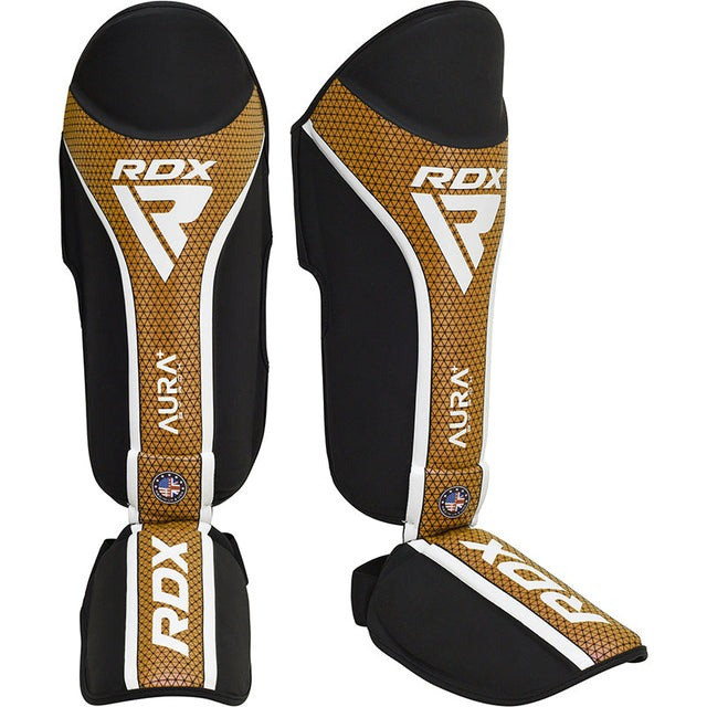 Захист гомілки та стопи RDX SHIN INSTEP AURA PLUS T-17 Black Golden M Каменское - изображение 1