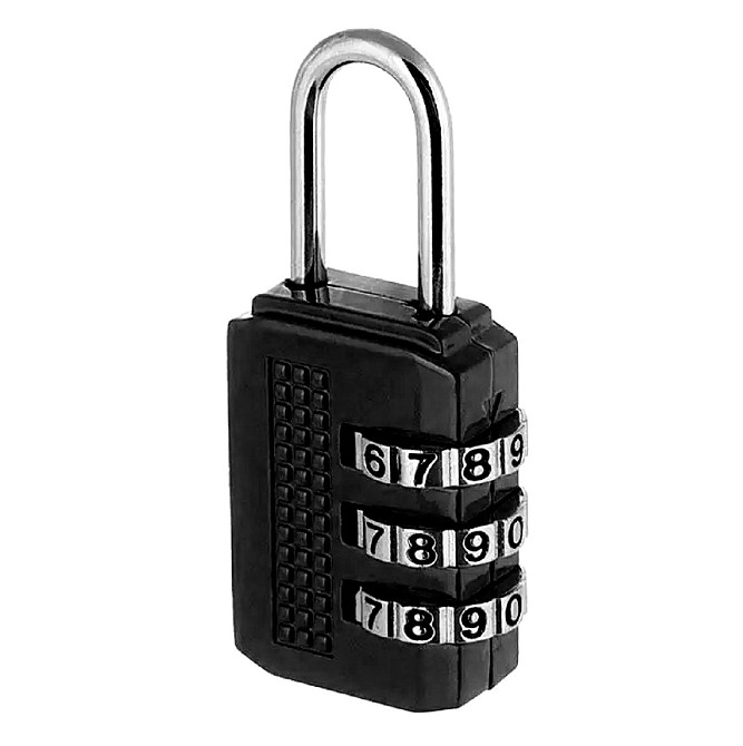 Замок навесной 23 мм с кодом черный Киев - изображение 1