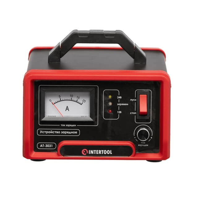 Пристрій зарядний для акумуляторів 12/24 В 0-10 А 6-150 Аг з мікропроцесором INTERTOOL AT-3031 Коломия - фото 3