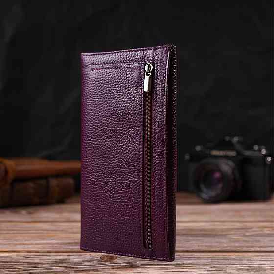 Привабливий жіночий гаманець з натуральної шкіри CANPELLINI 21831 Бузковий Київ