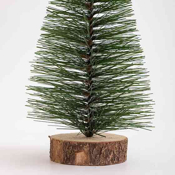 Lugi Новорічна настільна ялинка зелена Стріла 25 см на дерев'яній підставці SOK-М-12-3 Коломия
