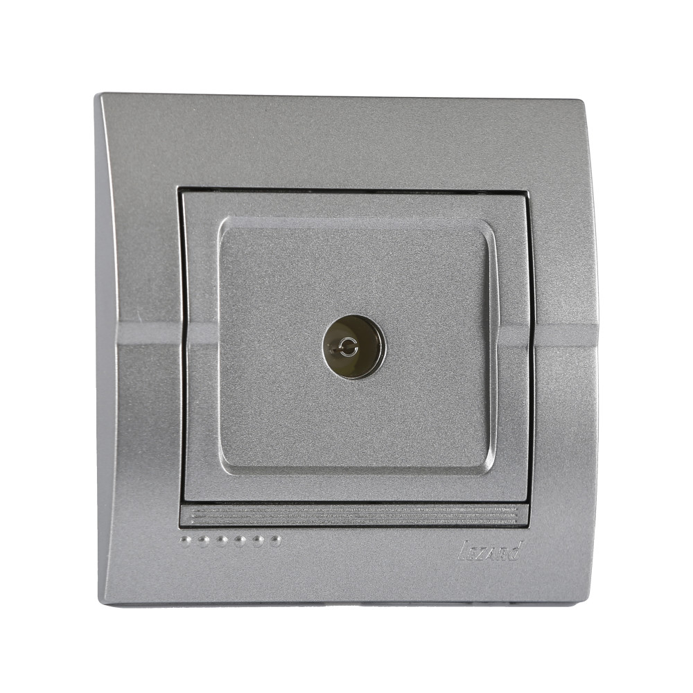 DERIY Розетка ТВ прохідна темно-сірий металік Lezard Харків - фото 1