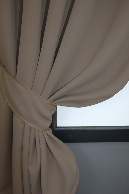 Комплект штор коротких VR-Textil Bagema Rvs № 1289ш Какао 130х170 см 2 шт (35-0024) Київ - фото 3