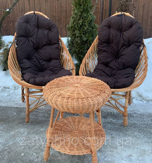 Набор мебели балконный/ Набор мебели плетенный с накидками Киев - изображение 2