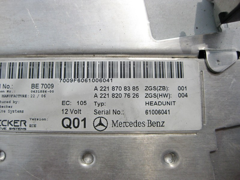 Mercedes-Benz  A2218708385 Блок керування аудіосистемою Comand HU S-Class W221 Одесса - изображение 4
