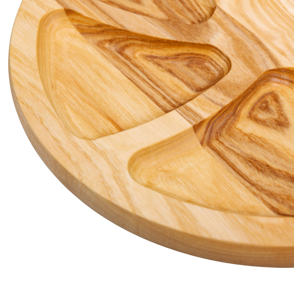 Круглая деревянная менажница на 6 секций, 30 см Киев - изображение 1