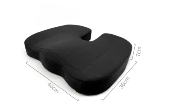 Подушка эргономичная PS 01 с подогревом для офиса и дома с эффектом памяти Черный Винница