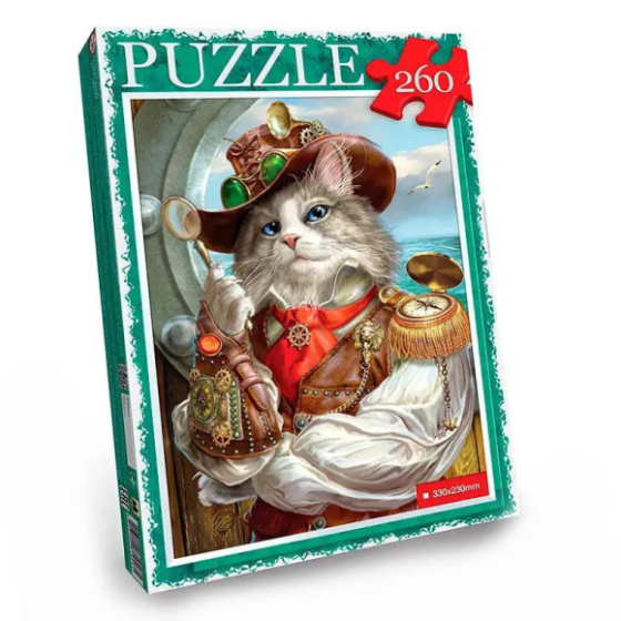 Пазл "Кіт у капелюсі" Danko Toys C260-13-01, 260 ел. Київ