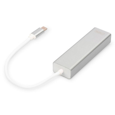 Концентратор Digitus USB-C - USB 3.0 3 Port Hub + Gigabit Ethernet (DA-70255) Вінниця - фото 3