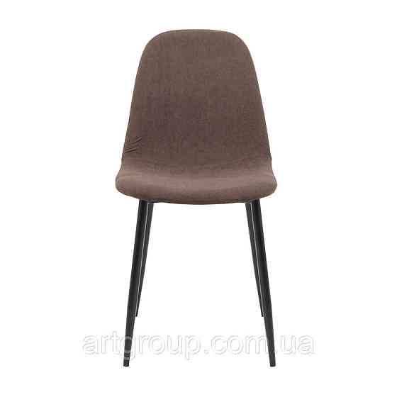 Стілець крісло м'який MacaoDesign U Simple 46 чорні ніжки Коричневий Дніпро