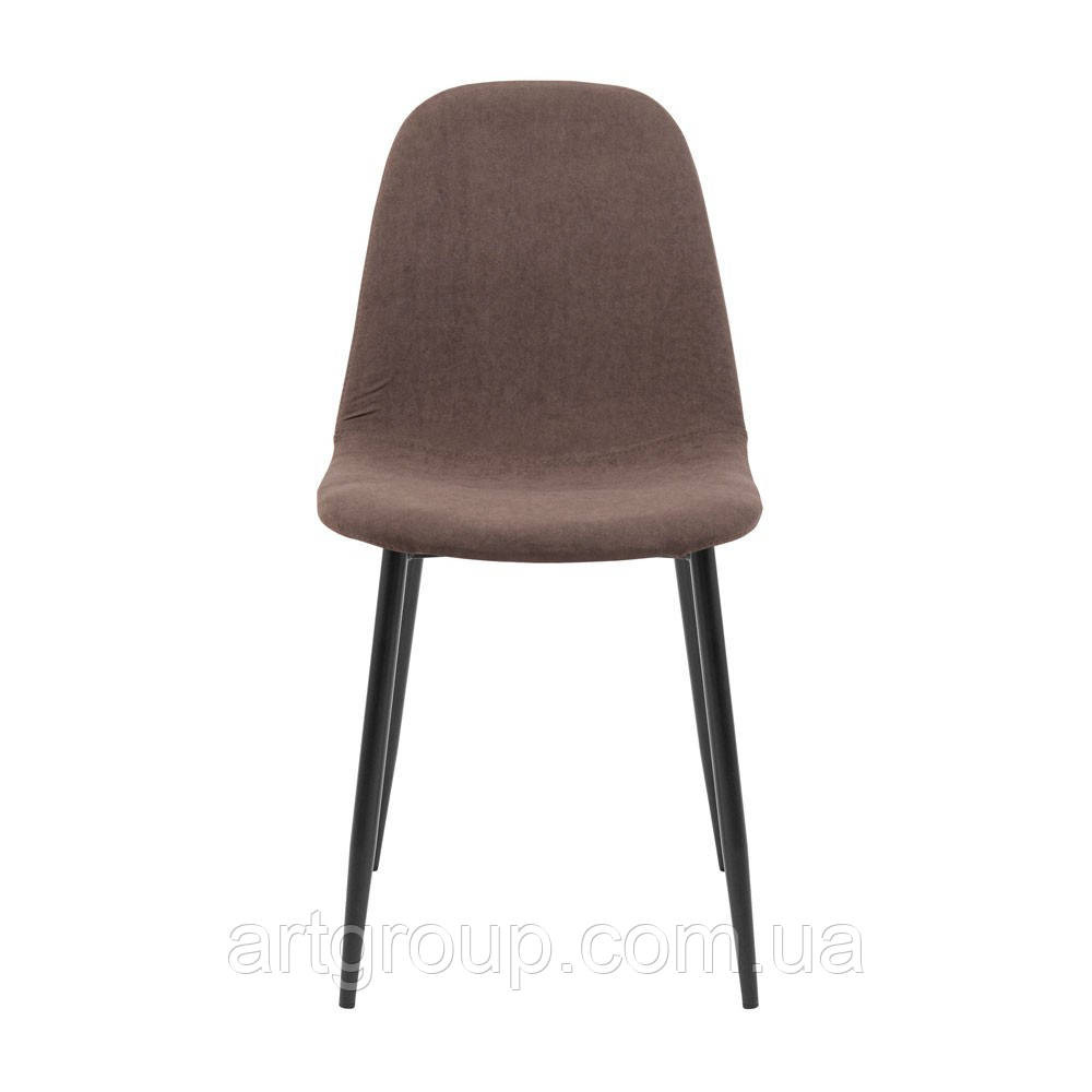 Стілець крісло м'який MacaoDesign U Simple 46 чорні ніжки Коричневий Дніпро - фото 2